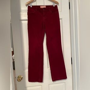 JCrew Corduroy Favorite Fit Size 6 Garnet perfect FALL & HOLIDAY pant!